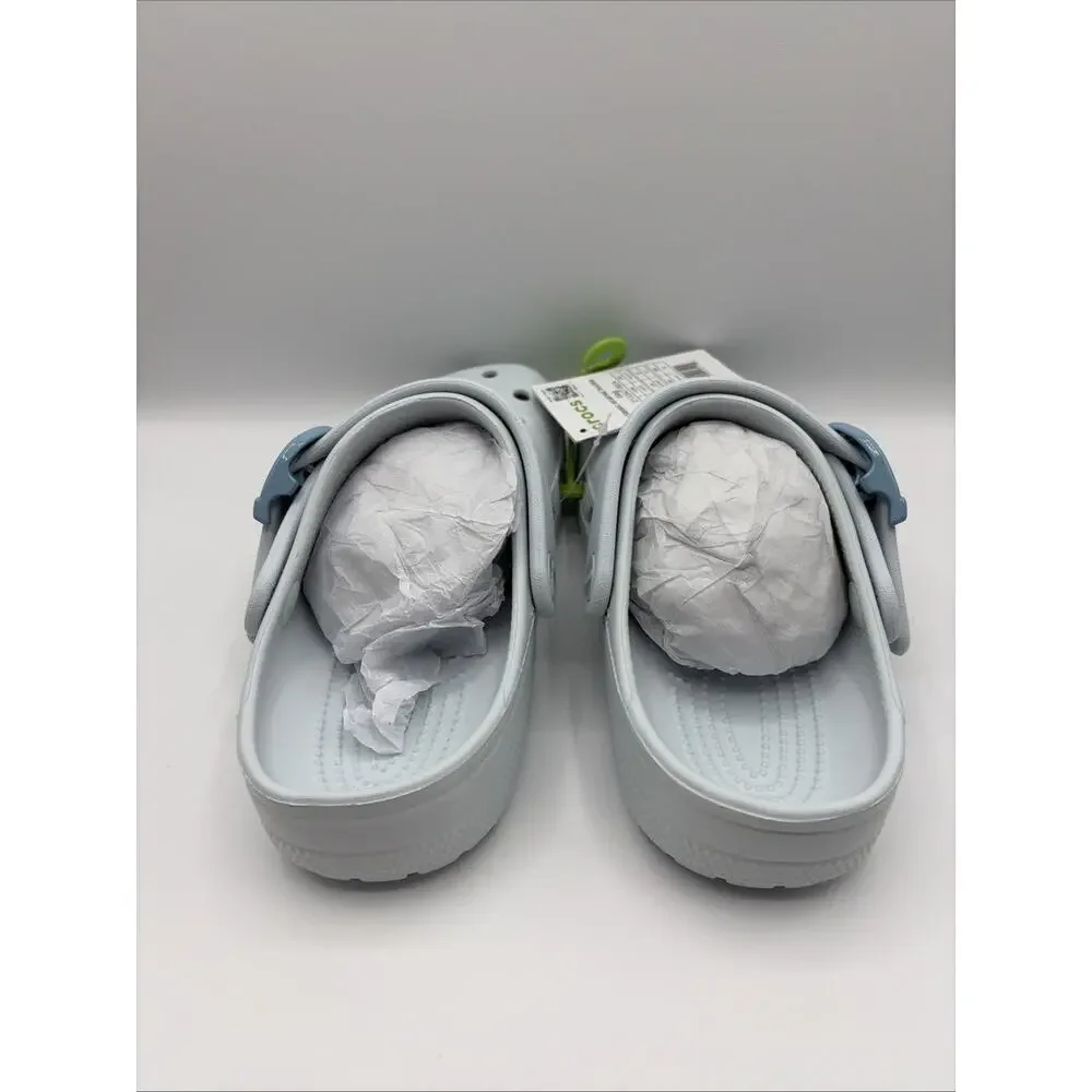Crocs Classic Enamel Buckle Clogs Vapor Ice 213347-5EA Unisex M5 W7